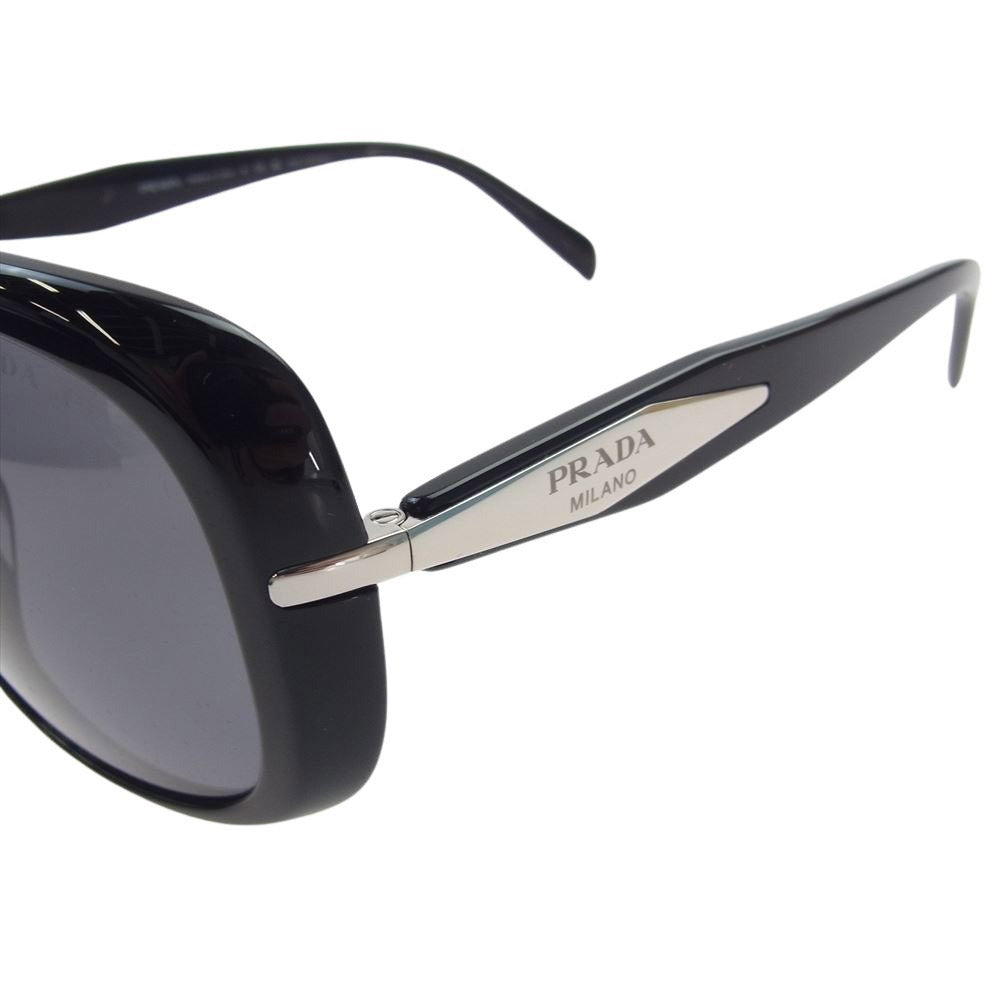 PRADA プラダ SPR 04Z-F スクエア サングラス アイウェア ブラック系 58□17【中古】