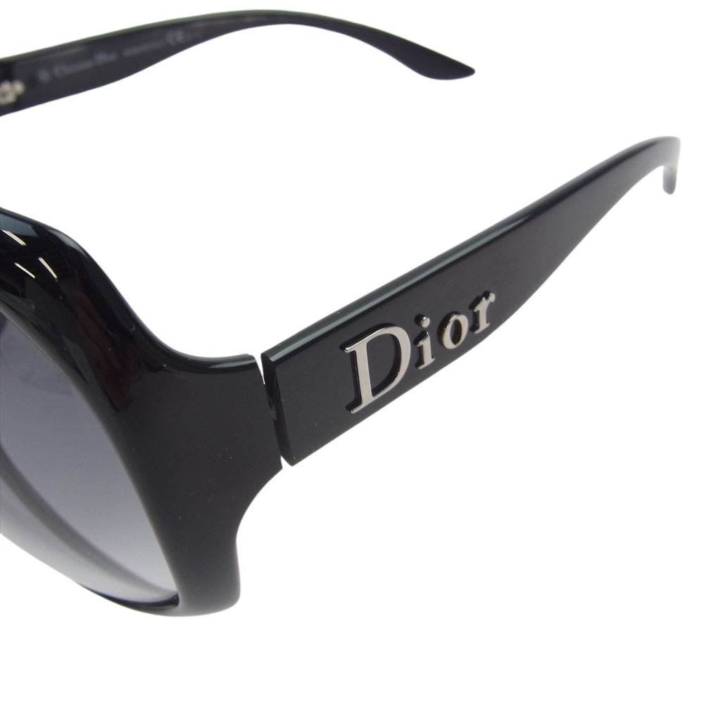 Dior ディオール Glossy1 584/LF スクエア サングラス アイウェア ブラック系 62□20【中古】