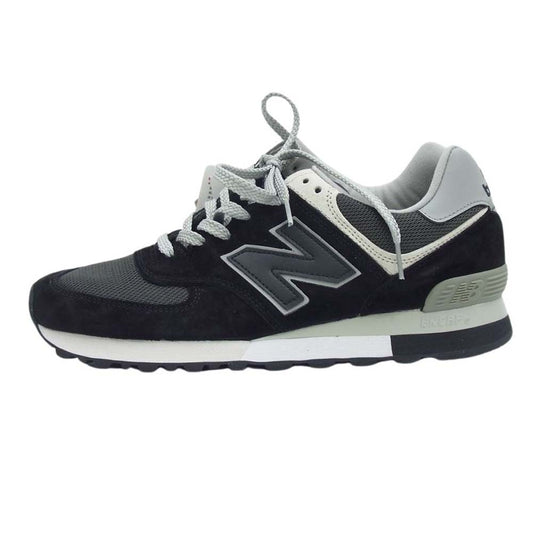NEW BALANCE ニューバランス OU576PBK 英国製 スエード ローカット スニーカー ブラック系 グレー系 26cm【新古品】【未使用】【中古】