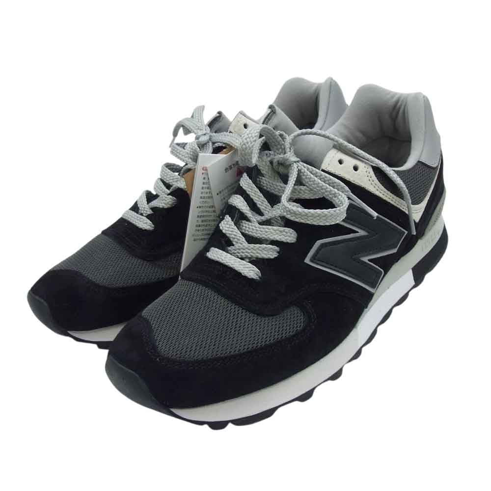 NEW BALANCE ニューバランス OU576PBK 英国製 スエード ローカット スニーカー ブラック系 グレー系 26cm【新古品】【未使用】【中古】