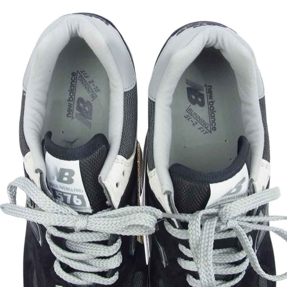 NEW BALANCE ニューバランス OU576PBK 英国製 スエード ローカット スニーカー ブラック系 グレー系 26cm【新古品】【未使用】【中古】