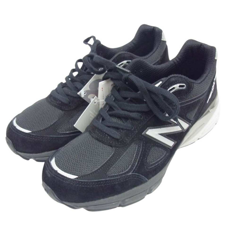 NEW BALANCE ニューバランス U990BL4 USA製 990 V4 スエード ローカット スニーカー ブラック系 26.5cm【新古品】【未使用】【中古】