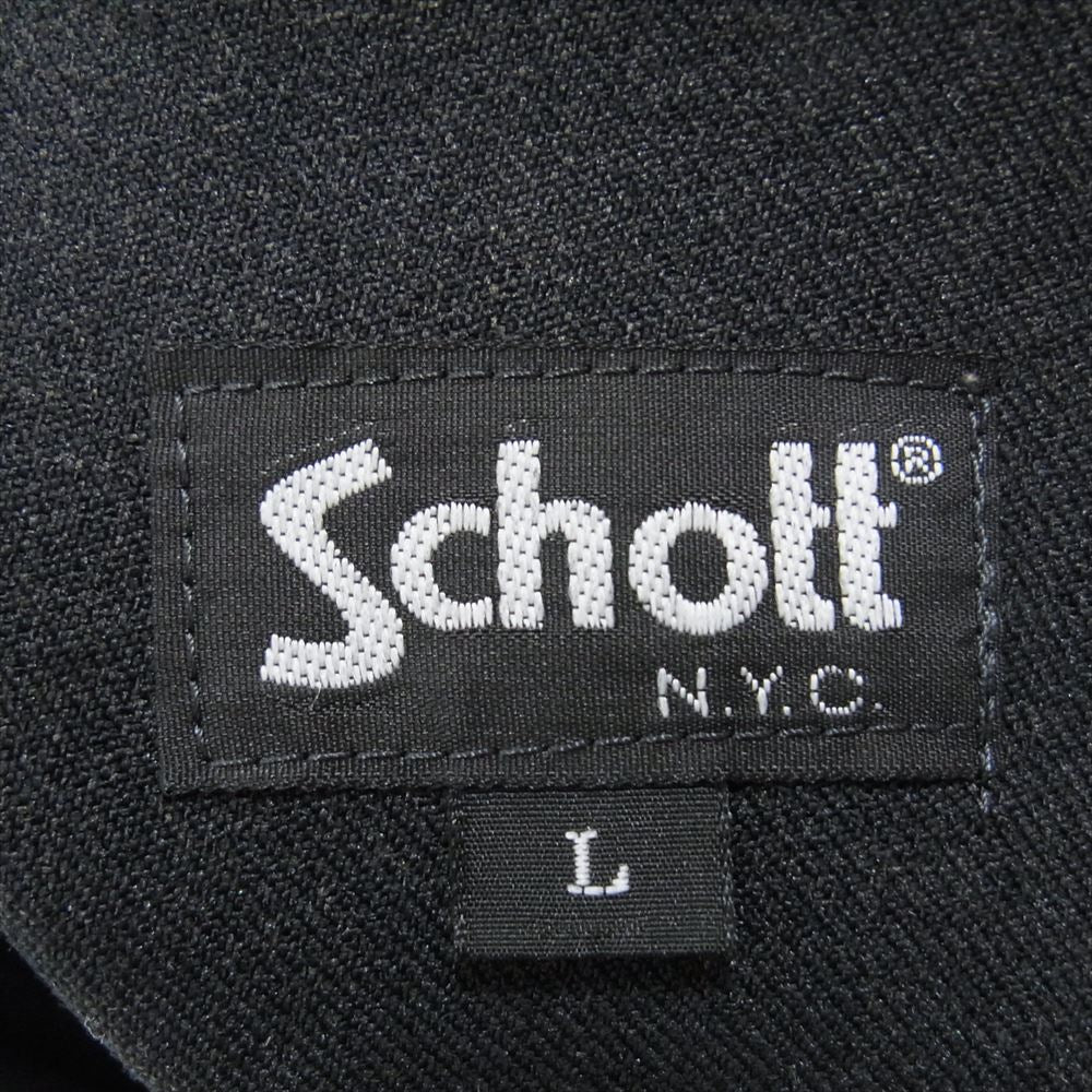 schott ショット 183213034 ウール スラックス パンツ ネイビー系 L【中古】
