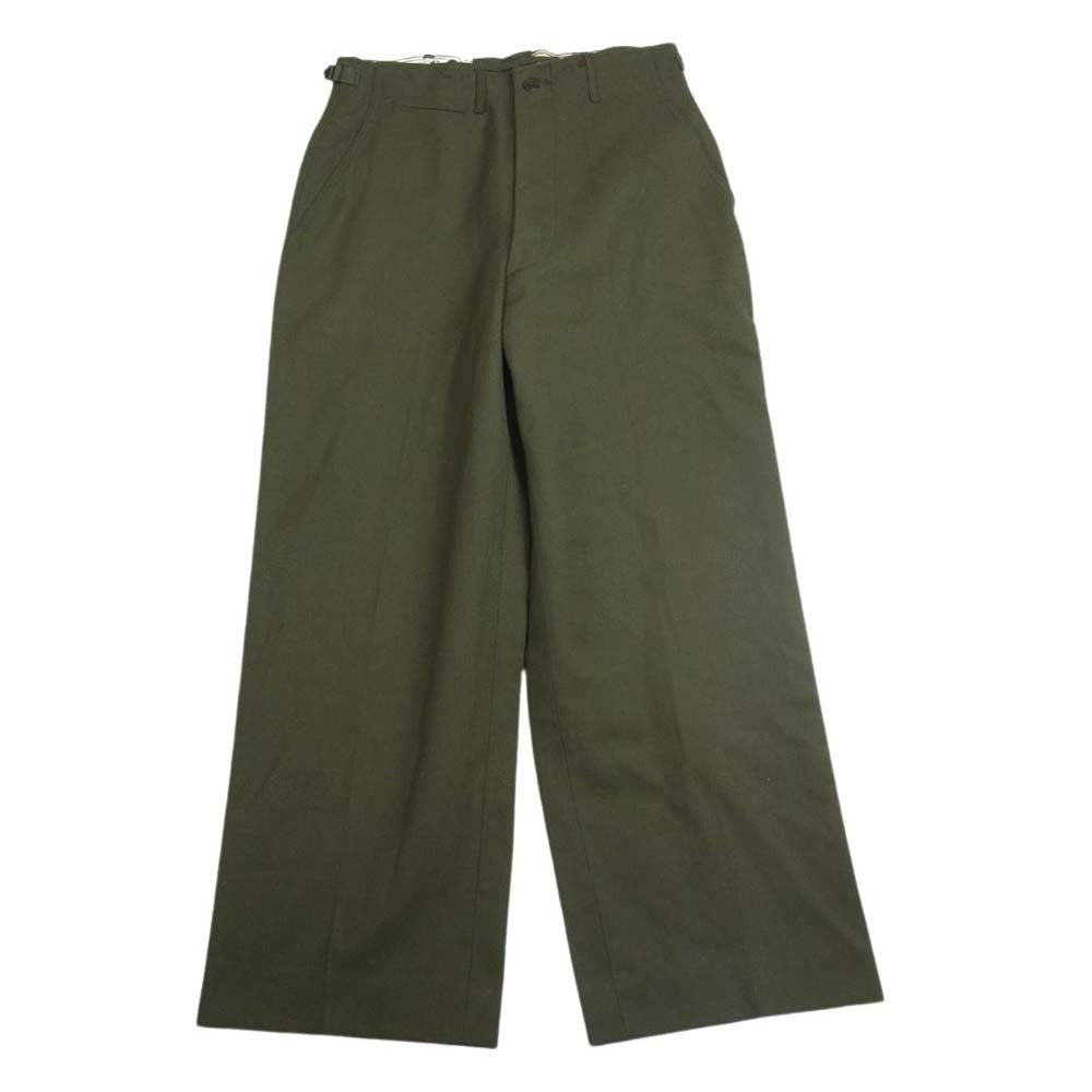 ユーエスアーミー 55-T-35650-35 50s M-51  ウール フィールド トラウザーズ パンツ カーキ系 S【中古】
