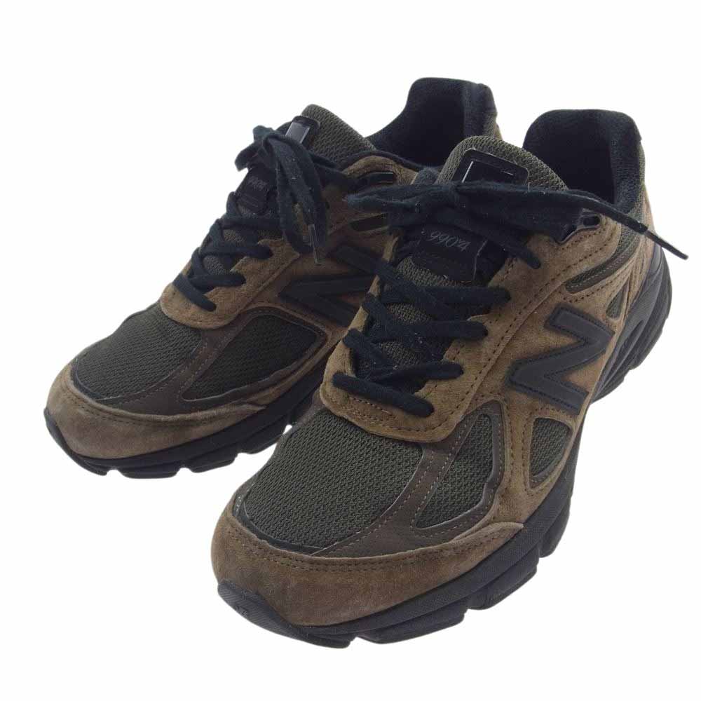 NEW BALANCE ニューバランス M990 MG4 USA製 990V4 スエード ローカット スニーカー ブラウン系 カーキ系 27.5cm【中古】