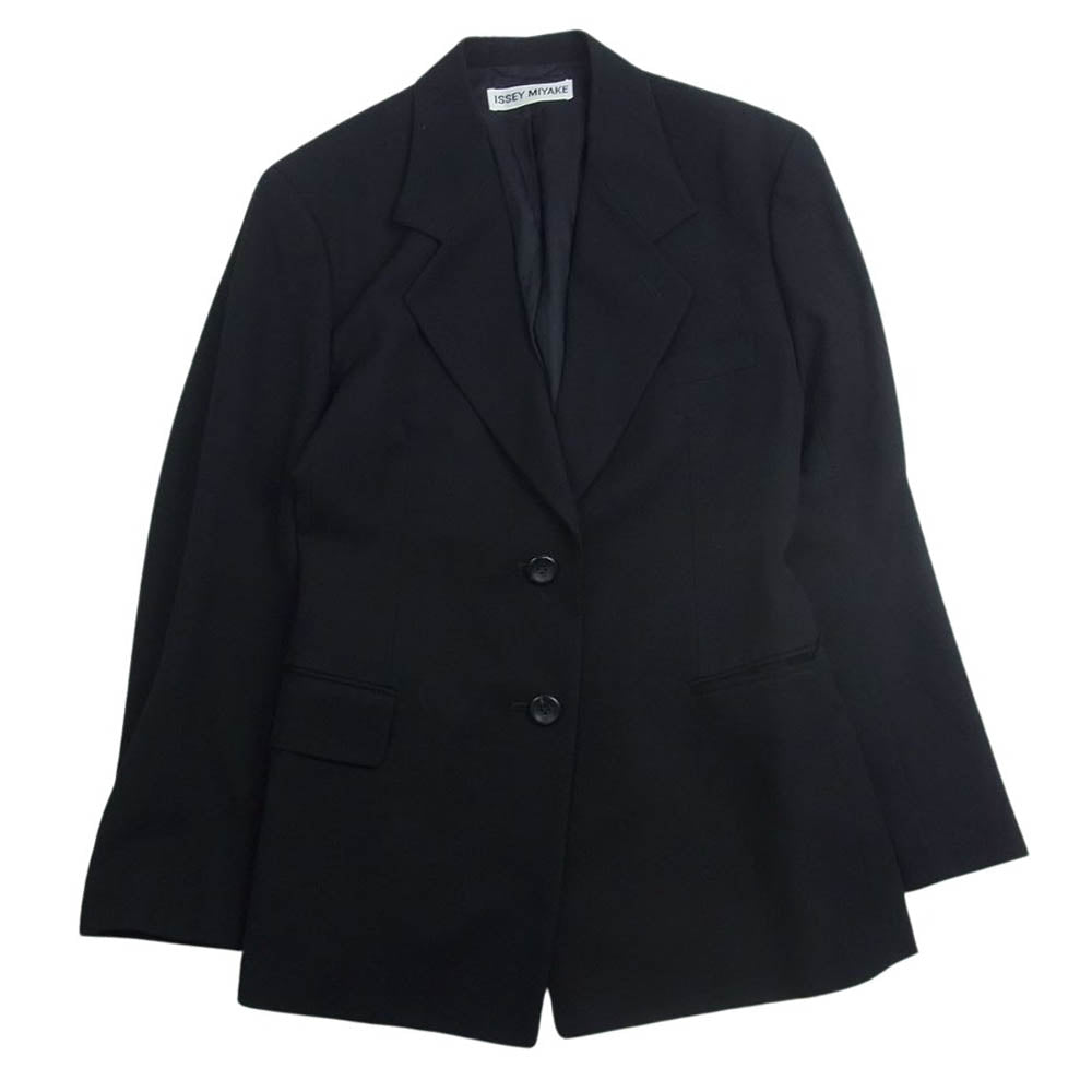 ISSEY MIYAKE イッセイミヤケ IM53-FD134 90S ウール テーラード ジャケット ブラック系 M【中古】