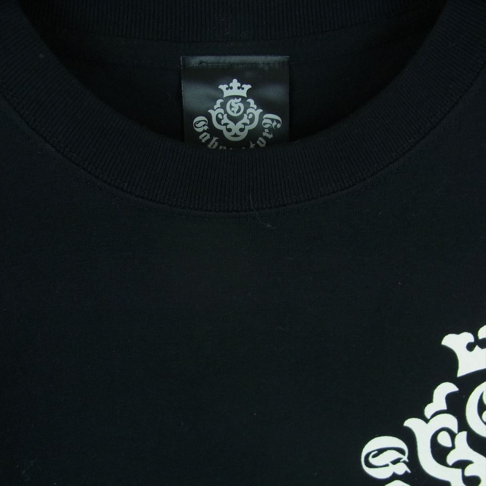 GABOR ガボール GABORATORY ガボラトリーホールディング Atelier Mark T-shirt アトリエマーク プリント 半袖 Tシャツ ブラック系 M【極上美品】【中古】