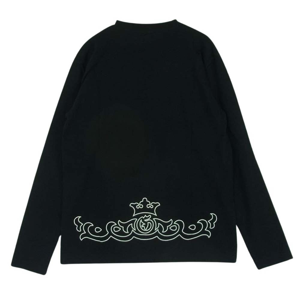 GABOR ガボール GABORATORY ガボラトリーホールディング Atelier tribal T-Shirt アトリエ トライバル プリント ロングスリーブ 長袖 Tシャツ ブラック系 S【極上美品】【中古】