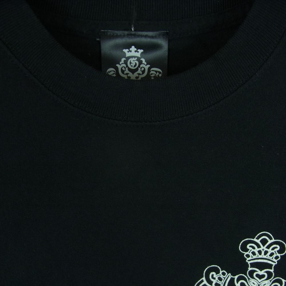GABOR ガボール GABORATORY ガボラトリーホールディング Atelier tribal T-Shirt アトリエ トライバル プリント ロングスリーブ 長袖 Tシャツ ブラック系 S【極上美品】【中古】