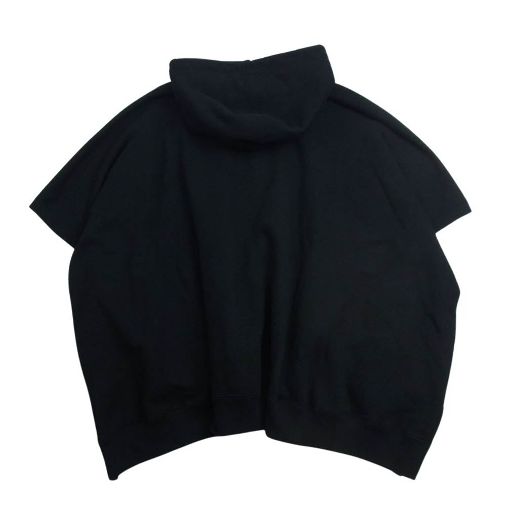 COMME des GARCONS コムデギャルソン AD2020 SZ-T018 CDG ロゴ プリント ポンチョ プルオーバー パーカー ブラック系 M【中古】