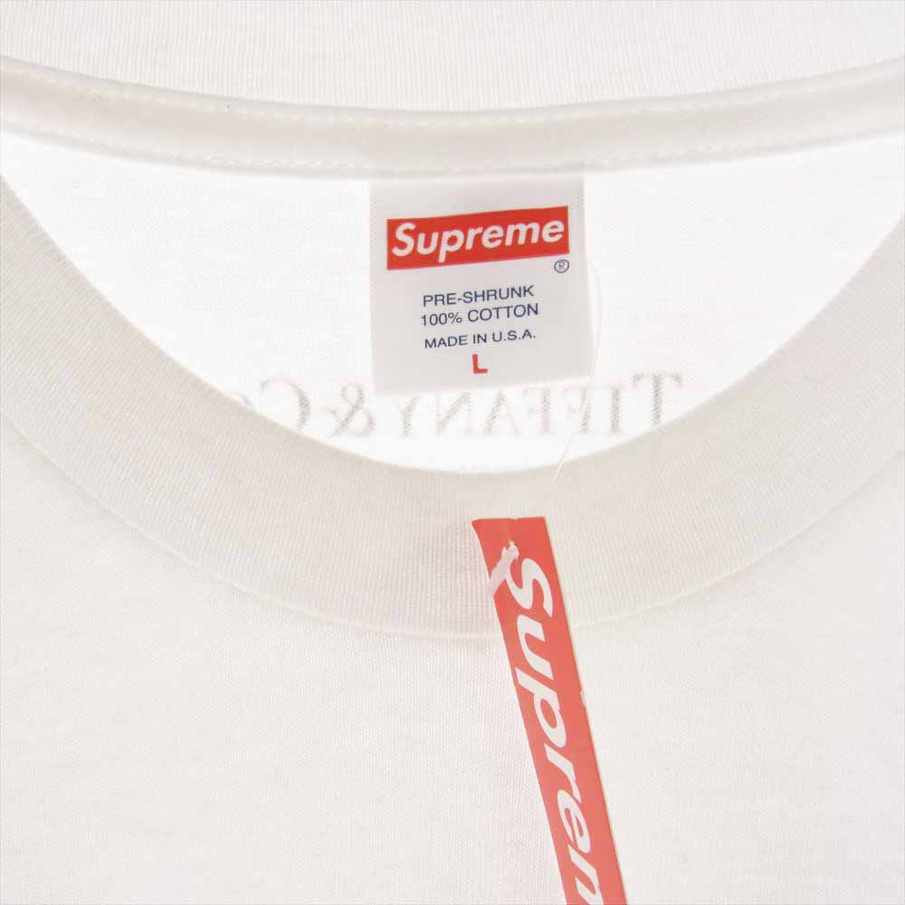 Supreme シュプリーム 21AW Tiffany & Co. Box Logo Tee ティファニー ボックス ロゴ Tシャツ ホワイト系 L【新古品】【未使用】【中古】