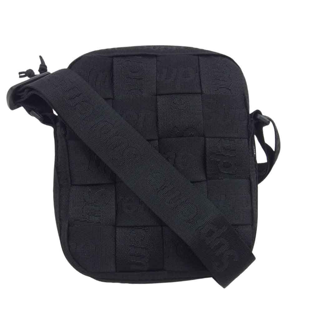 Supreme シュプリーム 23SS Woven Shoulder Bag Black ウーブン ショルダー バッグ 総柄 ロゴ ブラック系【新古品】【未使用】【中古】