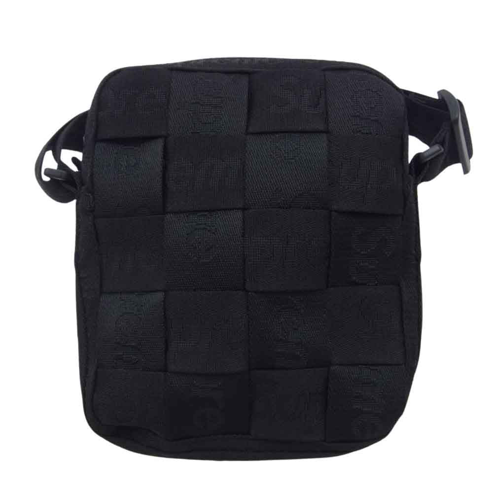 Supreme シュプリーム 23SS Woven Shoulder Bag Black ウーブン ショルダー バッグ 総柄 ロゴ ブラック系【新古品】【未使用】【中古】