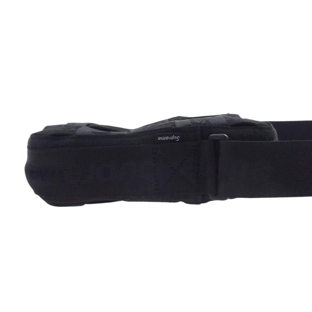 Supreme シュプリーム 23SS Woven Shoulder Bag Black ウーブン ショルダー バッグ 総柄 ロゴ ブラック系【新古品】【未使用】【中古】