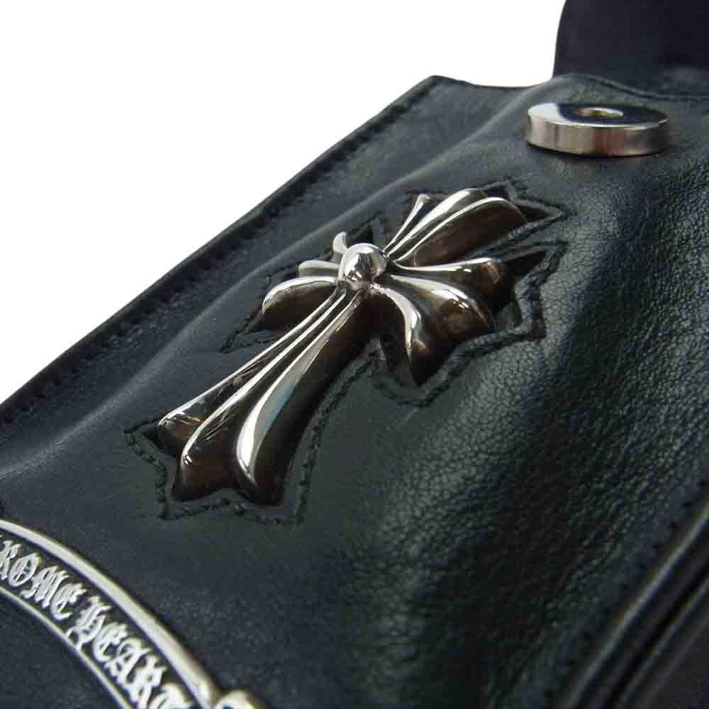 CHROME HEARTS クロムハーツ（原本無） CIGARETTE CASE スモールCHクロス コンパクト シガレットケース タバコケース ブラック系【中古】