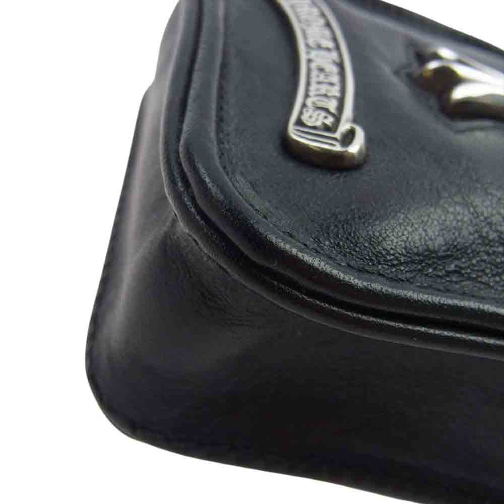 CHROME HEARTS クロムハーツ（原本無） CIGARETTE CASE スモールCHクロス コンパクト シガレットケース タバコケース ブラック系【中古】