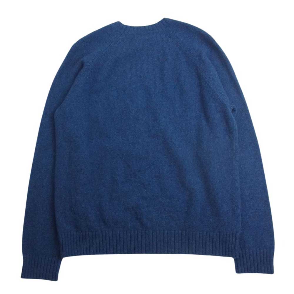 L.L.Bean エルエルビーン シットランド ウール クルーネック ニット ネイビー系 L【中古】