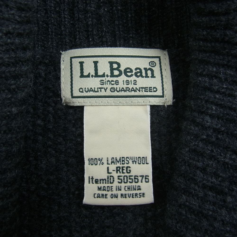 L.L.Bean エルエルビーン ウール カーディガン グレー系 L【中古】