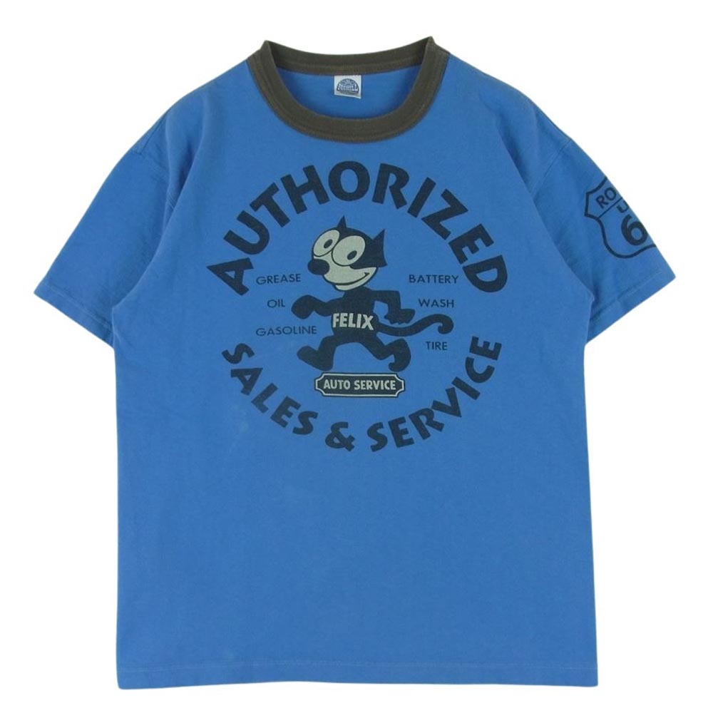TOY'S McCOY トイズマッコイ FELIX プリント 半袖 Tシャツ ブルー系 S【中古】