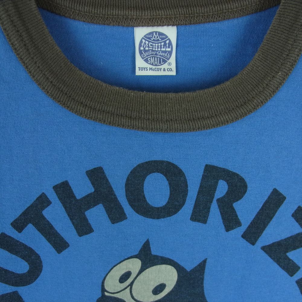 TOY'S McCOY トイズマッコイ FELIX プリント 半袖 Tシャツ ブルー系 S【中古】