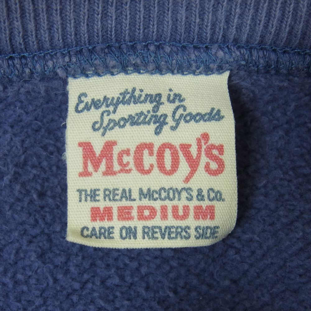 The REAL McCOY'S ザリアルマッコイズ Steve McQueen GREAT ESCAPE スティーブマックイーン カットオフ スウェット パープル系 青紫系 M【中古】