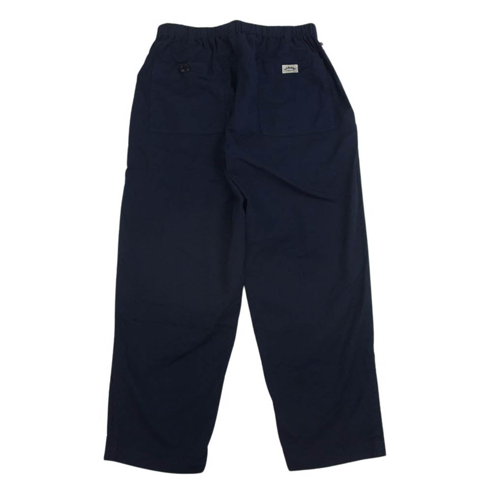 ハリウッドランチマーケット コットン テーパード イージー パンツ ネイビー系 3【中古】