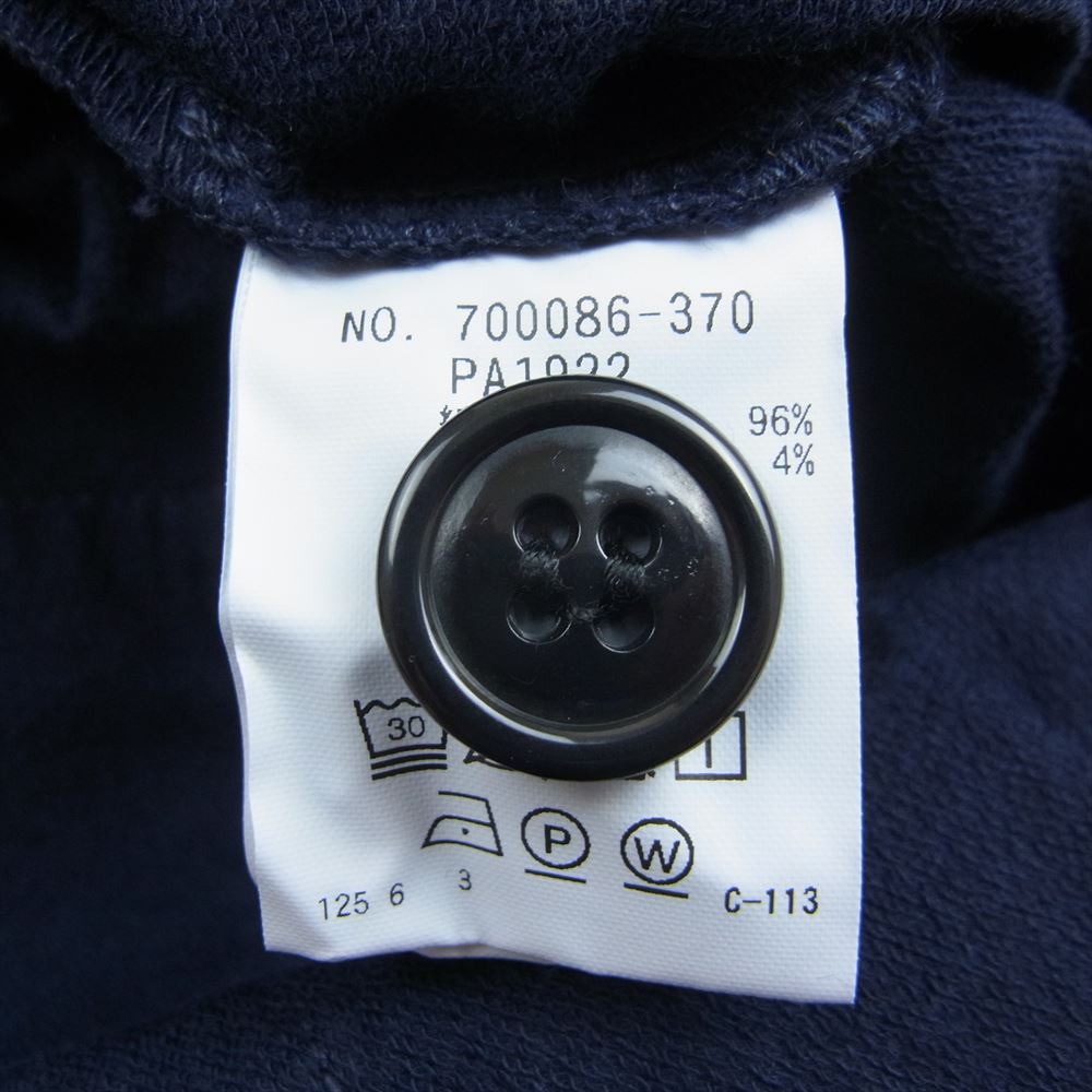 ハリウッドランチマーケット コットン テーパード イージー パンツ ネイビー系 3【中古】