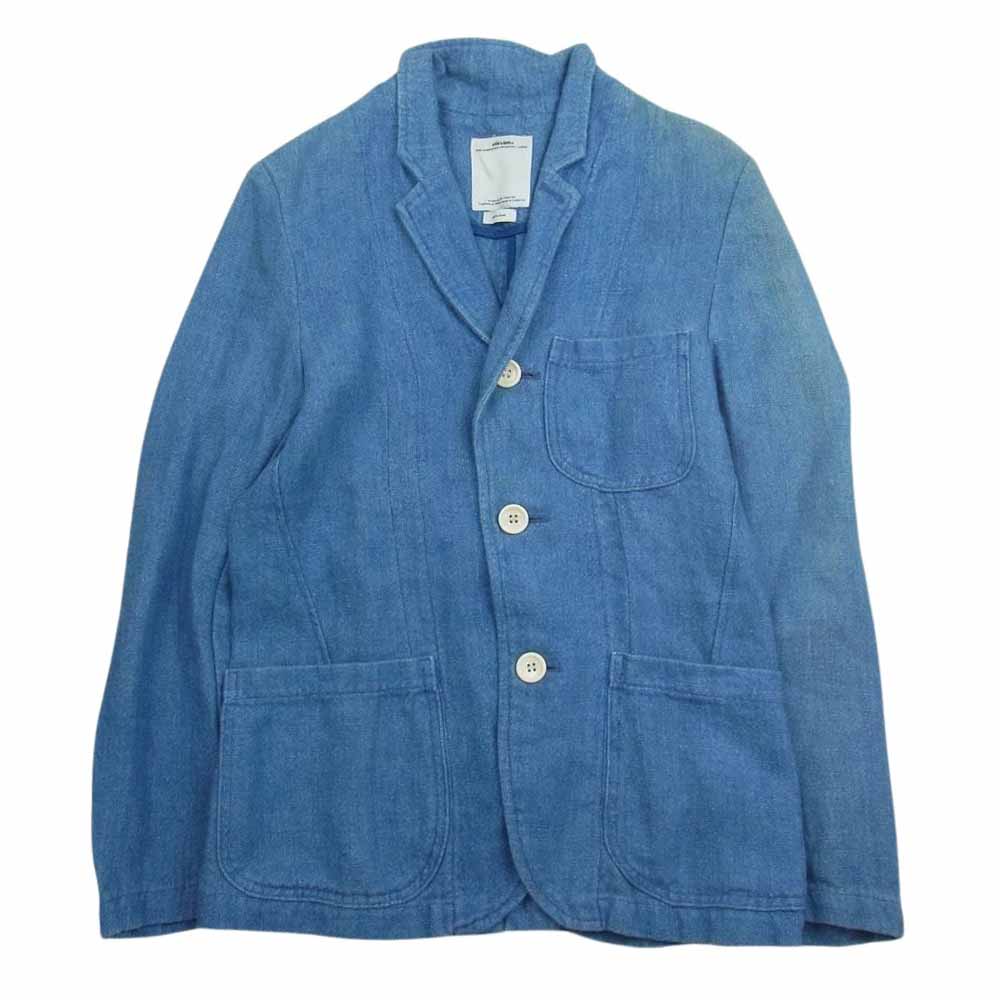 VISVIM ビズビム 0112105013028 12SS ACADEMIA BLAZER 麻 テーラード ジャケット ブルー系 1【中古】