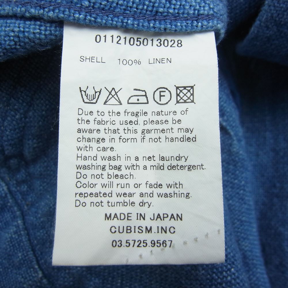 VISVIM ビズビム 0112105013028 12SS ACADEMIA BLAZER 麻 テーラード ジャケット ブルー系 1【中古】