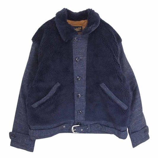 TENDERLOIN テンダーロイン T-GRIZZLY JKT グリズリー デニム切替 ボアフリース ジャケット ネイビー系 L【中古】