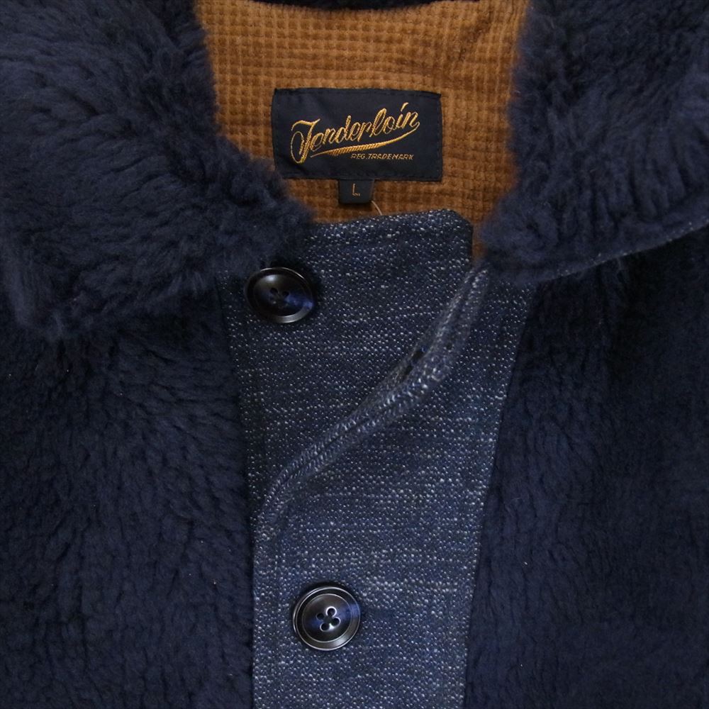 TENDERLOIN テンダーロイン T-GRIZZLY JKT グリズリー デニム切替 ボアフリース ジャケット ネイビー系 L【中古】