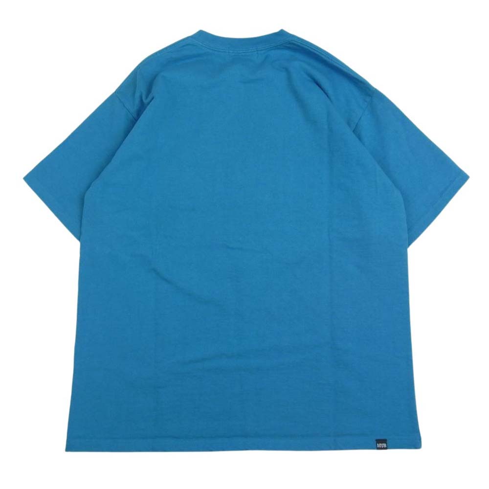 HYSTERIC GLAMOUR ヒステリックグラマー 24SS 02241CT02 HG POLISH フロントプリント ポリッシュ ヘビーウエイト クルーネック 半袖 Tシャツ ブルー系 L【新古品】【未使用】【中古】