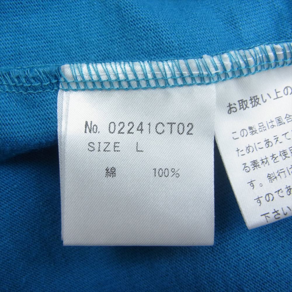 HYSTERIC GLAMOUR ヒステリックグラマー 24SS 02241CT02 HG POLISH フロントプリント ポリッシュ ヘビーウエイト クルーネック 半袖 Tシャツ ブルー系 L【新古品】【未使用】【中古】