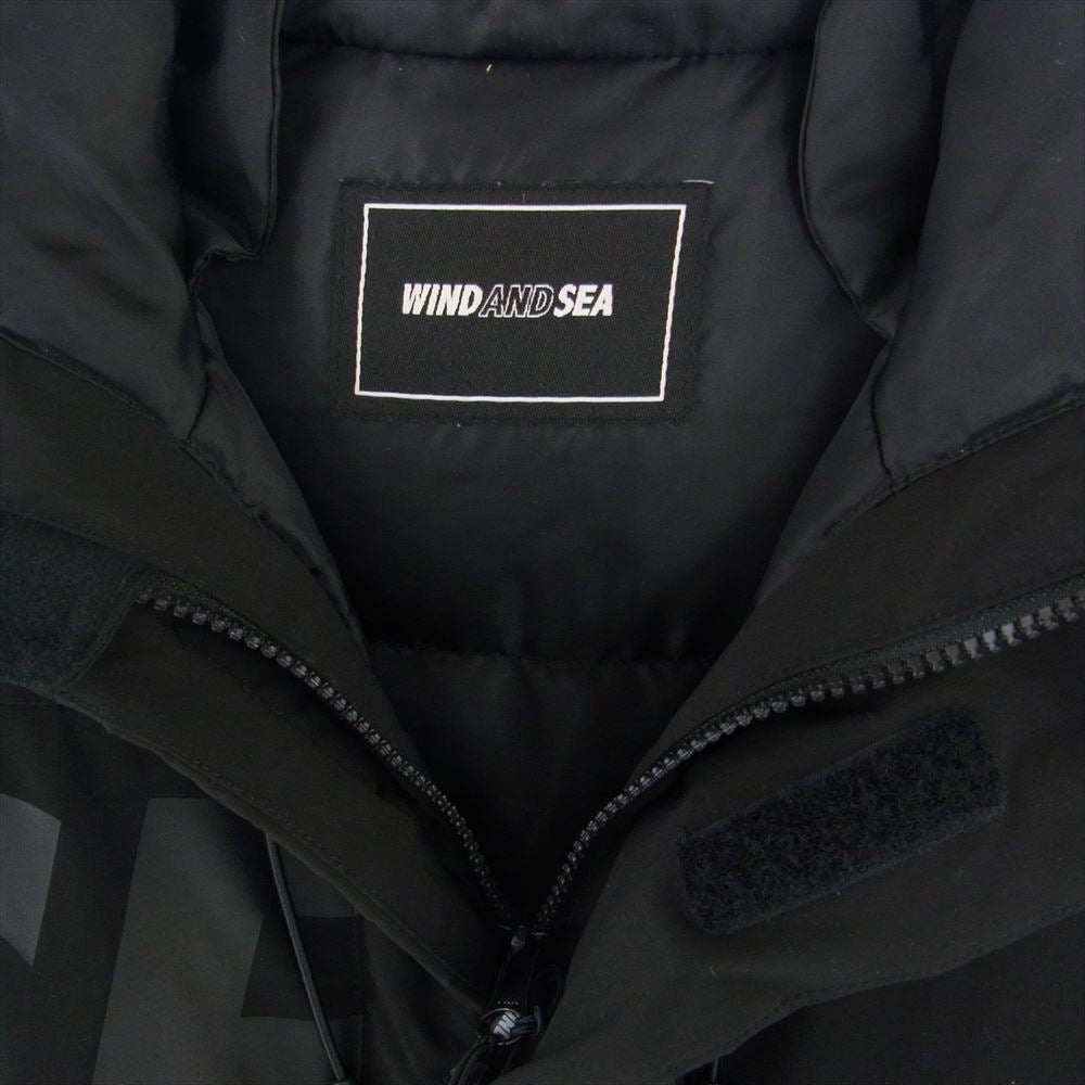 WIND AND SEA ウィンダンシー WDS-O-SIG-24-Q2-JK-01 HOODED DOWN JACKET シー フーデッド ダウン ジャケット ブラック系 L【中古】
