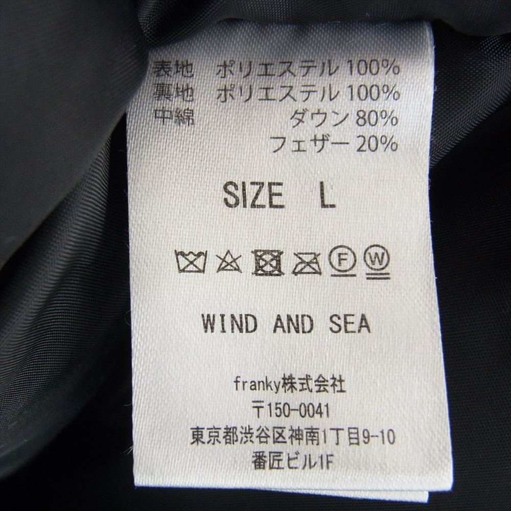 WIND AND SEA ウィンダンシー WDS-O-SIG-24-Q2-JK-01 HOODED DOWN JACKET シー フーデッド ダウン ジャケット ブラック系 L【中古】