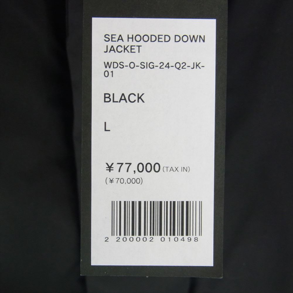 WIND AND SEA ウィンダンシー WDS-O-SIG-24-Q2-JK-01 HOODED DOWN JACKET シー フーデッド ダウン ジャケット ブラック系 L【中古】