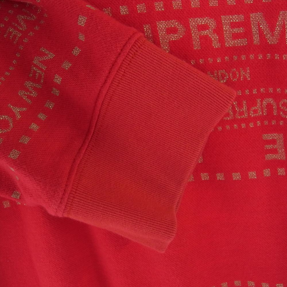 Supreme シュプリーム 19SS Metallic Jacquard Crewneck メタリック ジャガード クルーネック レッド系 M【中古】