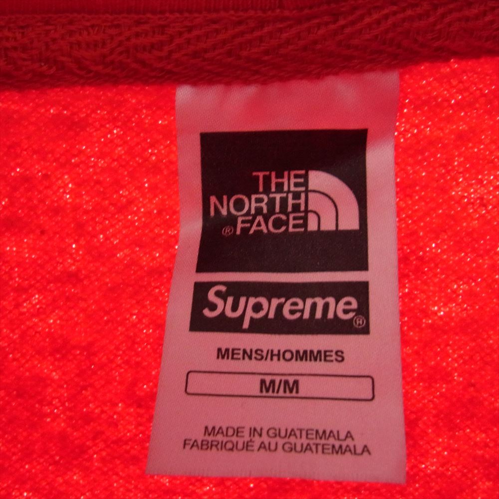 Supreme シュプリーム 18AW The North Face Hooded Sweatshirt ノース フェイス フォト フーデッド スウェットシャツ プルオーバー パーカー レッド系 M【中古】
