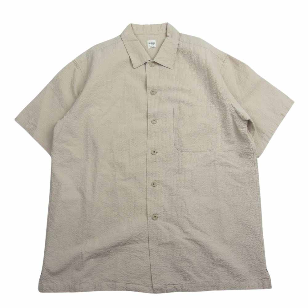 Ron Herman ロンハーマン 3320700034 シアサッカー ストライプ 半袖 シャツ ベージュ系 XL【中古】