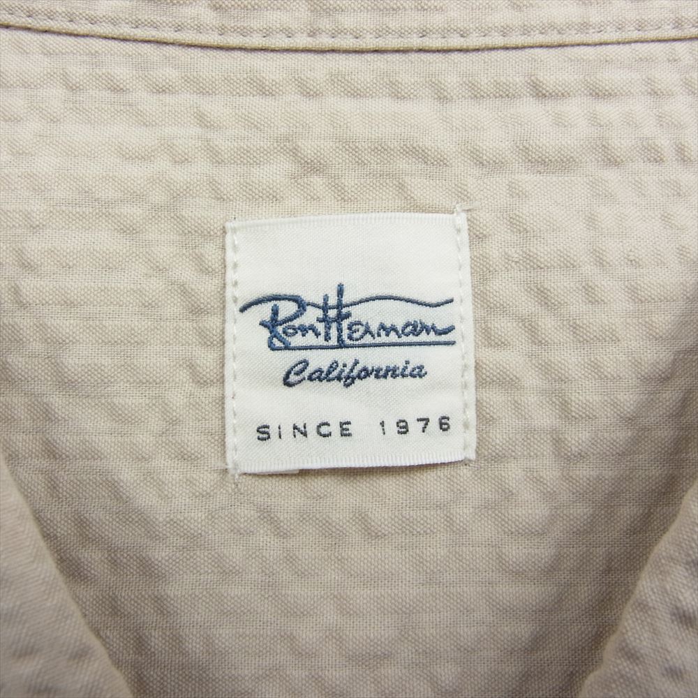 Ron Herman ロンハーマン 3320700034 シアサッカー ストライプ 半袖 シャツ ベージュ系 XL【中古】