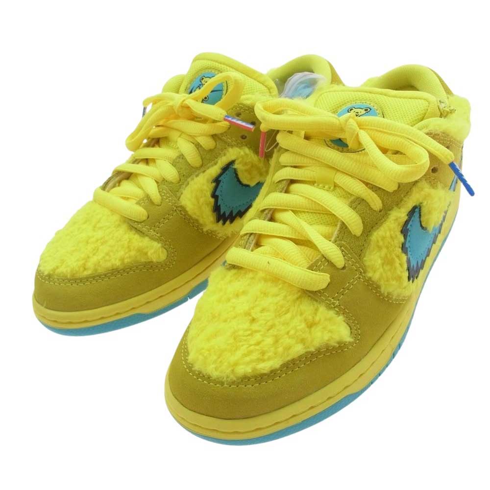NIKE ナイキ CJ5378-700 × Grateful Dead グレイトフルデッドベアーズ SB Dunk Low Yellow Bear SB ダンク ロー イエローベア スニーカー イエロー系 24cm【美品】【中古】