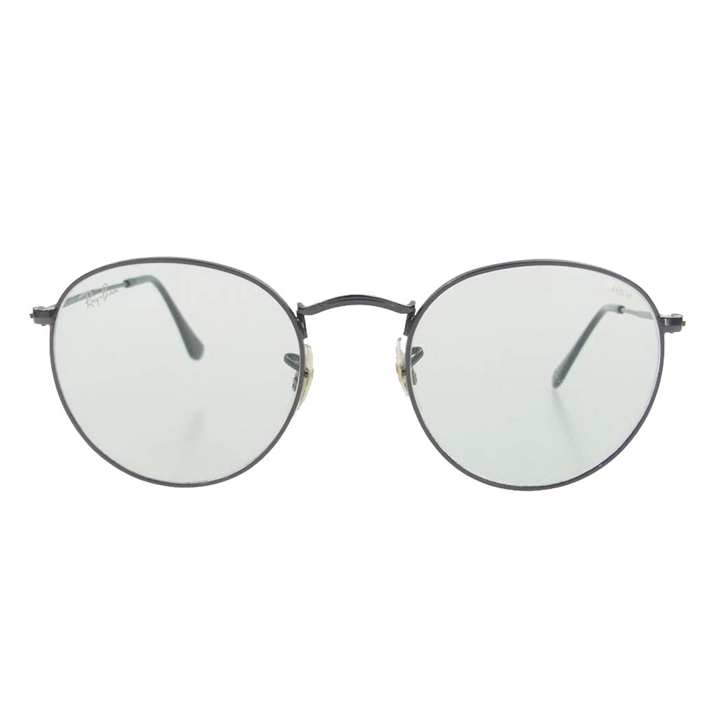 Ray-Ban レイバン RB3447 ROUND METAL ラウンド メタル 眼鏡 サングラス アイウェア メタルブラック系 50□21【中古】