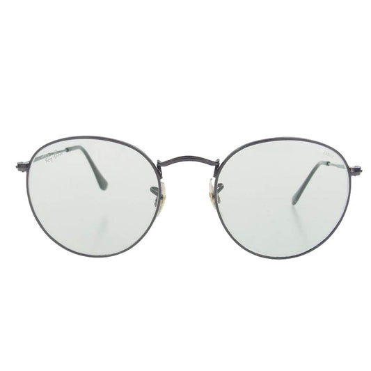 Ray-Ban レイバン RB3447 ROUND METAL ラウンド メタル 眼鏡 サングラス アイウェア メタルブラック系 50□21【中古】