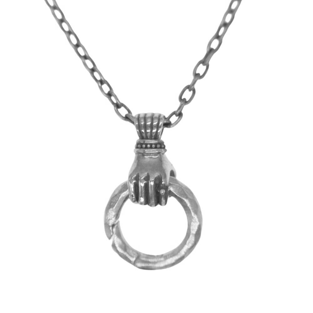 agete アガット ハンド シルバー ネックレス シルバー系【中古】