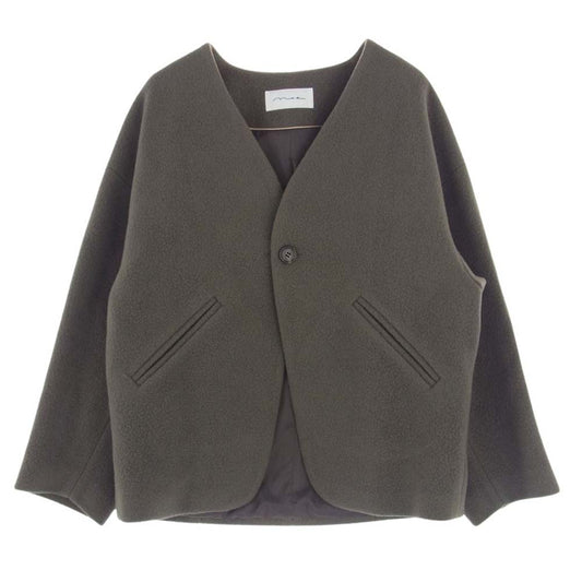 ナエ N-83406 Boucle Half Coat ハーフ コート　ジャケット ブラウングレー系 FREE【新古品】【未使用】【中古】