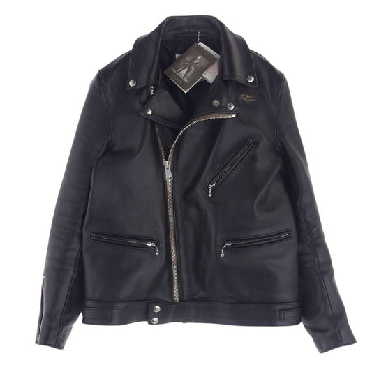Lewis Leathers ルイスレザー 441T TIGHT FIT CYCLONE ホースハイド タイトフィット サイクロン ベージュジップ ライダース ジャケット  ブラック系 40【中古】