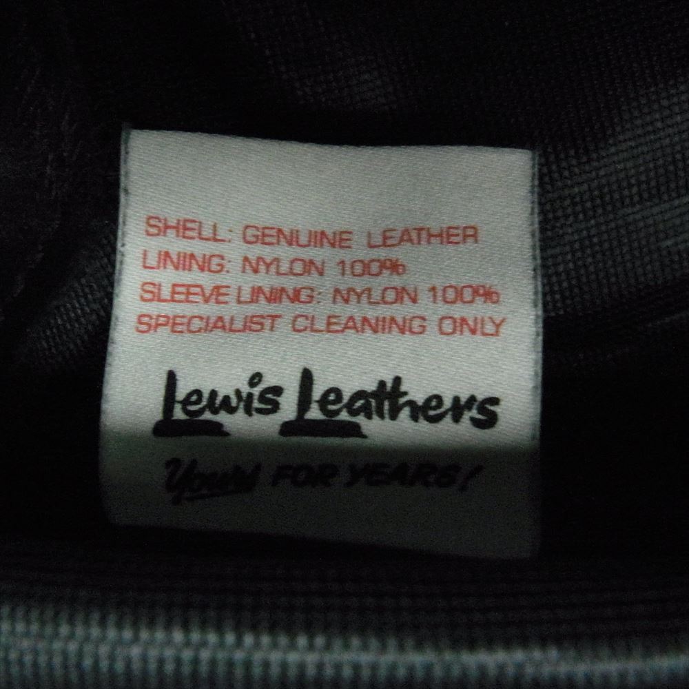 Lewis Leathers ルイスレザー 441T TIGHT FIT CYCLONE ホースハイド タイトフィット サイクロン ベージュジップ ライダース ジャケット  ブラック系 40【中古】