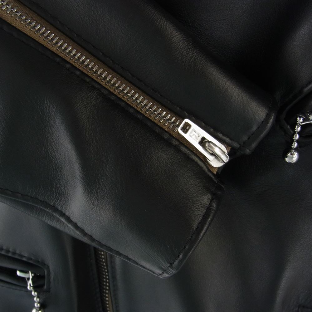 Lewis Leathers ルイスレザー 441T TIGHT FIT CYCLONE ホースハイド タイトフィット サイクロン ベージュジップ ライダース ジャケット  ブラック系 40【中古】