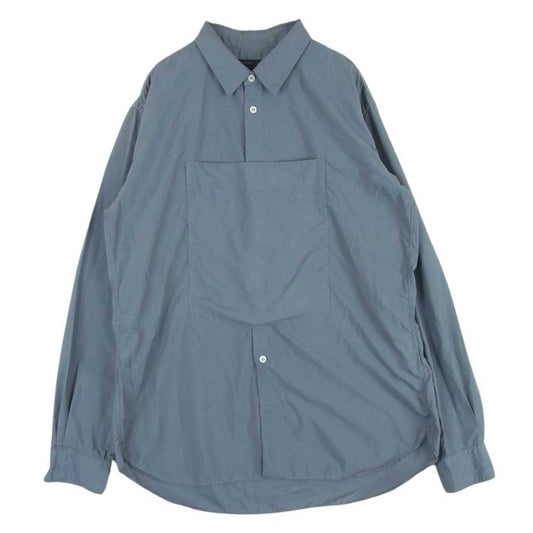 COMME des GARCONS HOMME DEUX コムデギャルソンオムドゥ 23SS AD2022 DK-B051 カンガルーポケット デザイン 長袖 シャツ グレー系 L【中古】