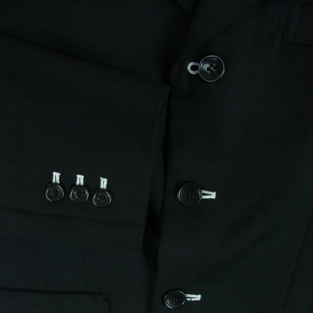 BLACK COMME des GARCONS ブラックコムデギャルソン AD2017 1T-J029 ウール シングル タキシード テーラード ジャケット ブラック系 M【中古】